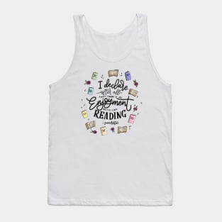 'No Enjoyment Like Reading' Quote Tank Top